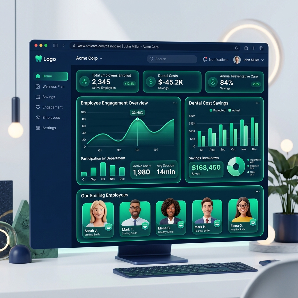 Corporate benefits dashboard