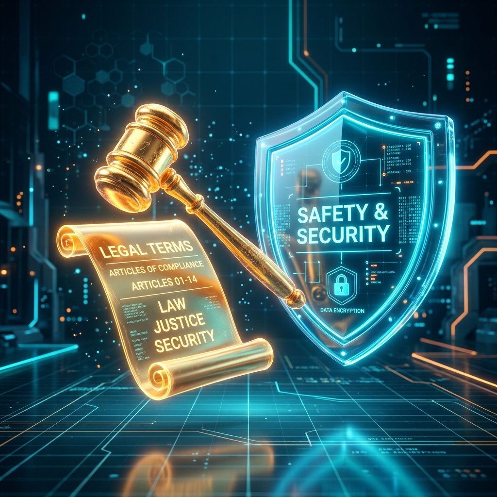 Orela AI Safety and Security legal terms compliance mockup